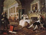 William Hogarth, fashionable marriage - breakfast scene